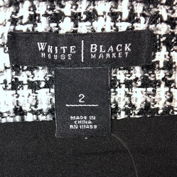 White House Black Market Black & White Skirt 2 - Picture 5 of 6